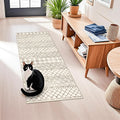 2x5 Rug Runner Boho Geometric: Washable Hallway Moroccan Runners by BYYVOORugsforYourHome