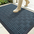 OLANLY Front Door Mat Outside Entrance 35x23, Heavy Duty Sturdy Natural Rubber by OLANLY