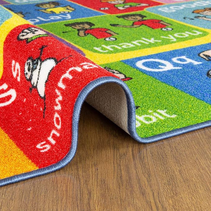 KC Cubs 8x10 ABC Alphabet ASL Sign Language Rug – Educational Non-Slip Carpet - Image 10