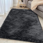 OLANLY 4x5 Machine Washable Accent Rug, Soft Fluffy Shaggy Area Rug - Image 3