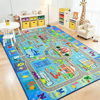 Chicrug 9x12 Car Road Area Rug for Kids Playroom Bedroom, Non Slip Low Pile by ChicrugHomeDecor