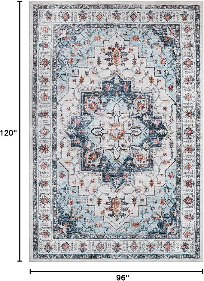 Madane Washable Rug 8x10 Area Rugs - Image 2