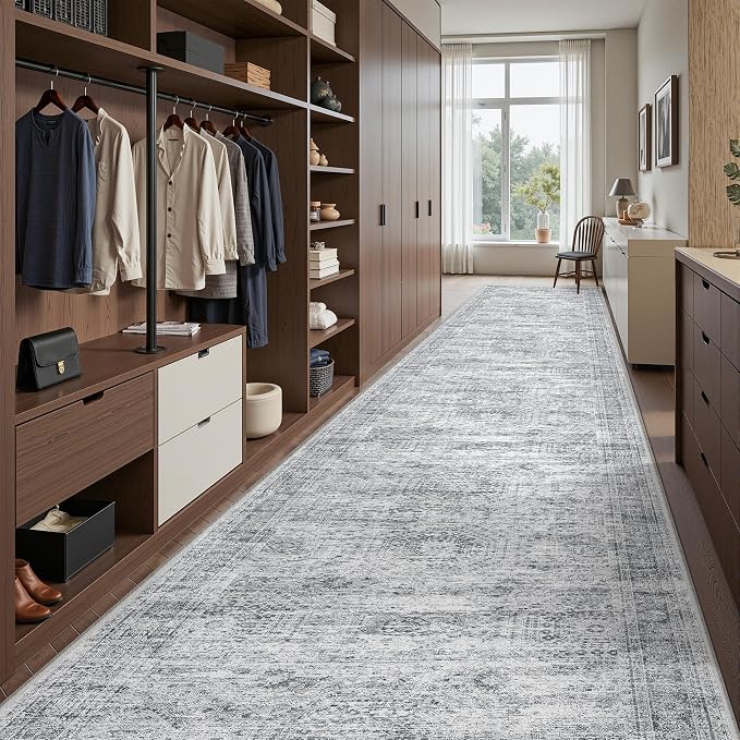 3x14 Washable Runner Rug for Hallway, Non-Slip Long Hallway Runner for Entryway by Restydon