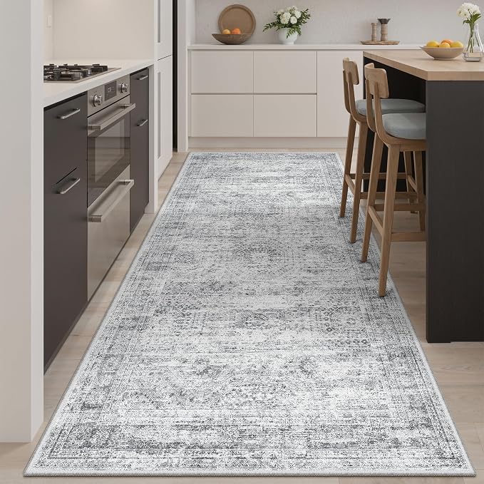 Soalmost Hallway Runner Rug 4x8 Wide: Washable Thin Runners - Image 4