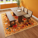 Rugcomf Living Room Rug 5x7 Rug Machine Washable Boho Area Rug Non Slip Floral - Image 6