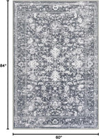KILOCOCO Area Rug 5x7 Living Room Rug Washable Printed Vintage Floral Non Slip - Image 2