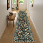 DUKINO 2x12 Washable Runner Rug, Ultra Soft Vintage Animal Runner Rug - Image 8