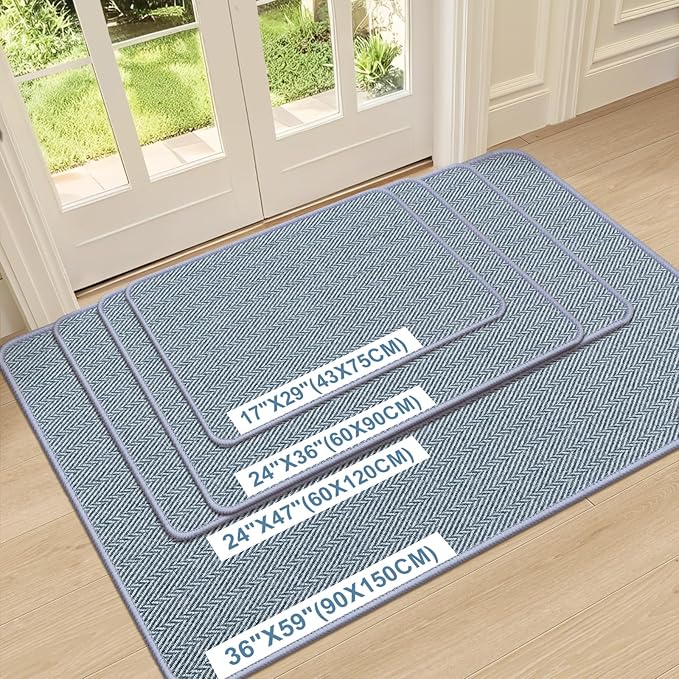 Ultra Thin Door Mat Indoor Entrance 24"x36", Low-Profile Indoor Door Mat - Image 2