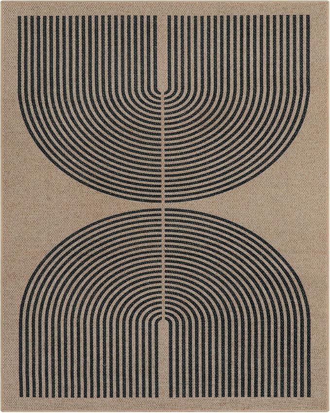 Lahome Enfys Modern Rainbow Easy Jute Carpet, 8x10 Living Room Rugs Indoor - Image 6