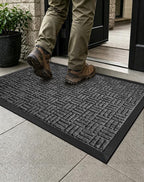 Mibao Front Door Mat Outdoor Entrance, Waterproof Dirt Trapper Doormat by Mibao