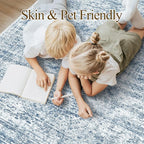 Soalmost 9x12 Area Rugs for Living Room, Non Slip Machine Washable Vintage Rugs - Image 3