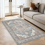 3x5 Area Rugs Living Room: Washable Vintage Rug Large Non-Slip Stain Resistant - Image 4