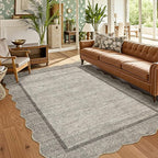 GarveeHome Scalloped Washable Rug 8x10 Rugs - Image 2