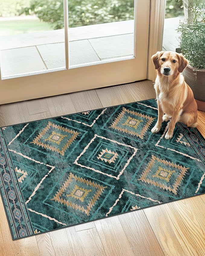 BESTSWEETIE Area Rug 2x3 Rug Machine Washable Non-Slip Low Pile Print Pattern by BESTSWEETIE
