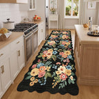 DUKINO 3x8 Washable Runner Rug, Soft Indoor Floral Non Slip Long Runner Rug - Image 5