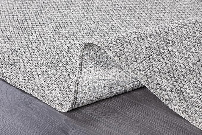 CAMILSON Easy Jute Rug 6x9, Indoor Outdoor Gray Color Farmhouse Area Rugs - Image 4