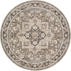 5ft Round Vintage Living Room Area Rug - Image 9