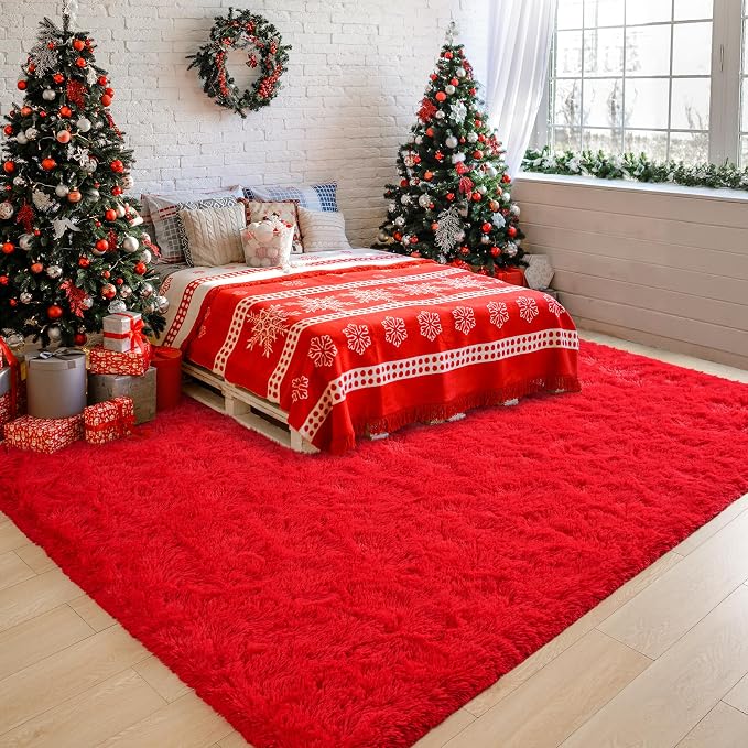 Chicrug Soft Area Rug for Bedroom Living Room Plush Fluffy Rug 8x10 Feet - Image 3