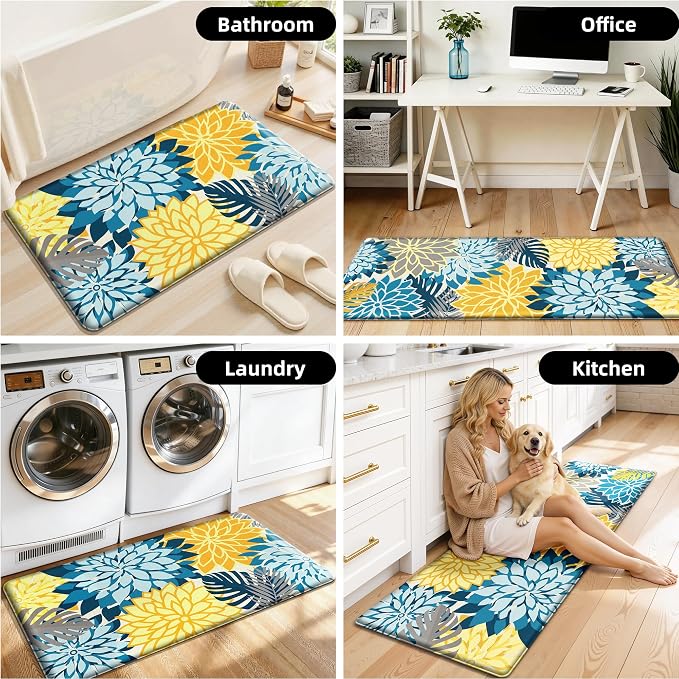 Arenarug Kitchen Mats for Floor 2PCS Cushioned Anti Fatigue Kitchen Mats - Image 6