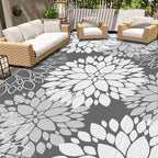 LuxStep Outdoor Rug Waterproof Outdoor Plastic Straw Rug Reversible Patio Rug by LuxStep