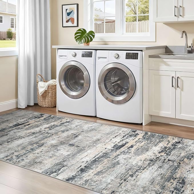 pmtsns Area Rugs 2x8 Runner Rug: Washable Hallway Rug Modern Abstract Neutral - Image 7