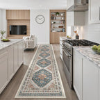 Madane Hallway Runner Rug 2'6''x14' Kitchen Runner, Non Slip Vintage Runners - Image 3