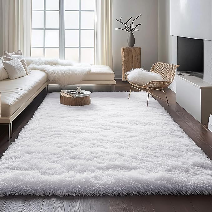 PAGISOFE Soft Comfy White Area Rugs - Image 9