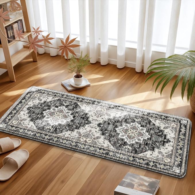 Boho Kitchen Mats for Floor 2 Piece Set Anti Fatigue Cushioned PVC Kitchen Rugs - Image 7