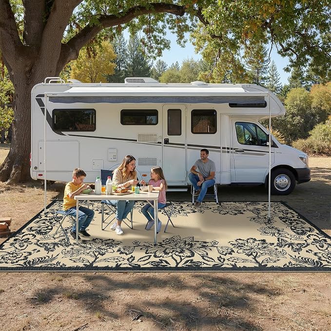 Garvee Outdoor Rugs 9’x12’ Waterproof Reversible Mats, Large Area Plastic Straw - Image 7