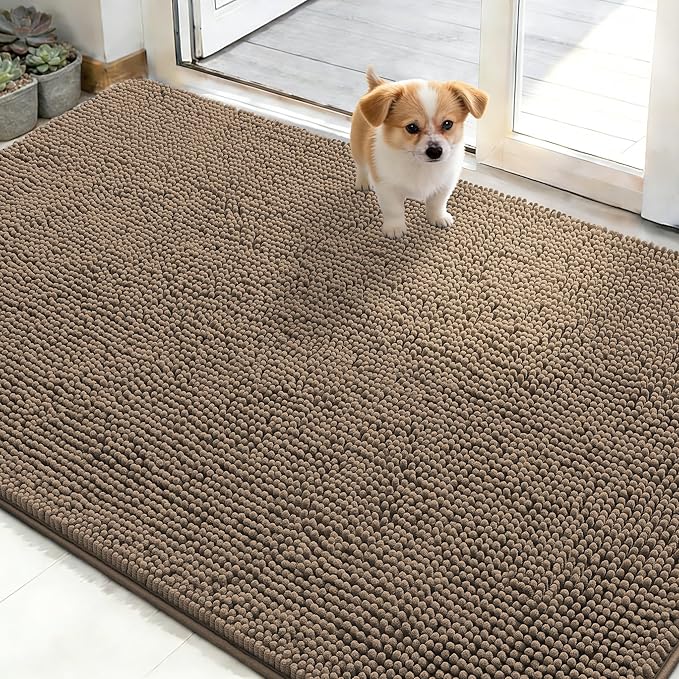 OLANLY Dog Door Mat for Muddy Paws 48x30, Absorbs Moisture and Dirt, Absorbent by OLANLY