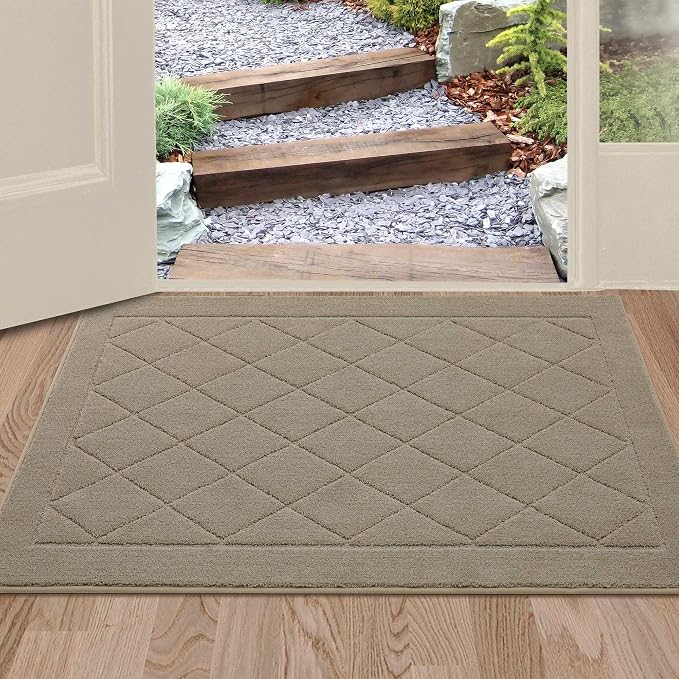 BEQHAUSE Dirt Trapper Door Mat 24" x 36", Doormat Non-Slip Entryway Rugs by BEQHAUSE