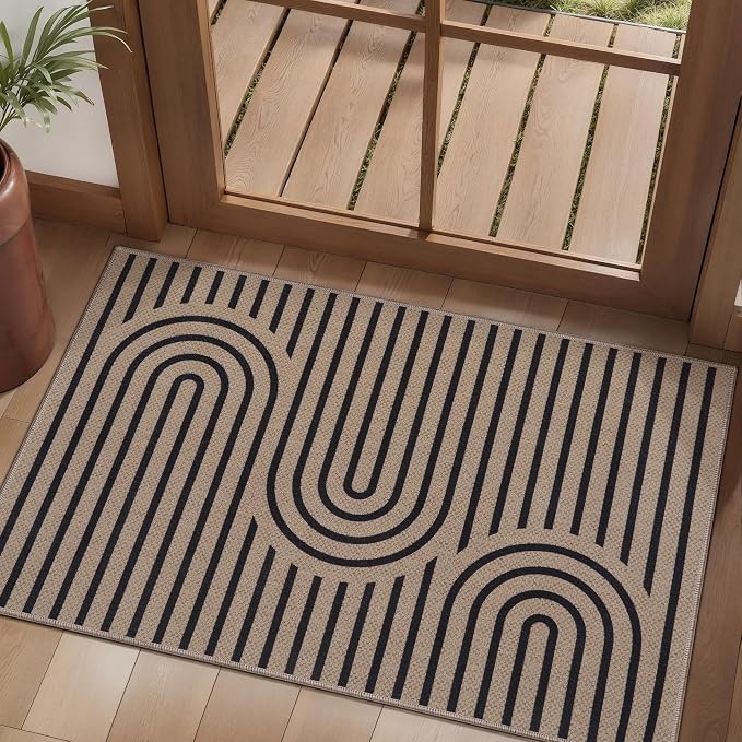 Tangsoo Easy Jute Rug 2x3 Outdoor Rug, Small Washable Non-Slip Rug - Image 2