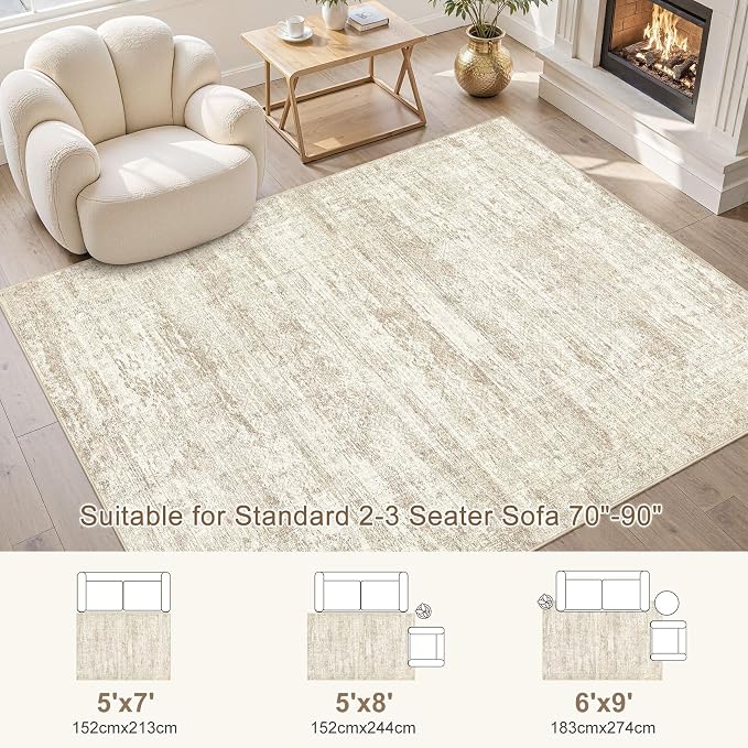 UERMEI 6x9 Area Rug Living Room Rugs - Image 3