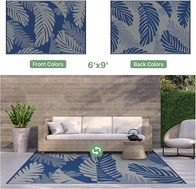 GENIMO Waterproof Outdoor Rug 6' x 9' - Image 7