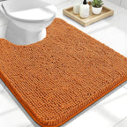 OLANLY Toilet Rugs U-Shaped 24x20, Extra Soft Absorbent Chenille Contour by OLANLY