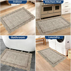 GarveeHome Small Area Rug 2x3 Modern Scalloped Entry Rug Solid Color Kitchen - Image 3