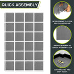 ProsourceFit Exercise Puzzle Mat 1/2-inch, EVA Interlocking Foam Floor Tiles - Image 5