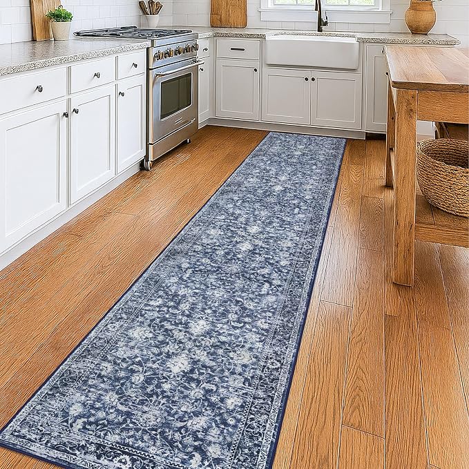 KILOCOCO Runner for Hallway 2x10 Runner Rug Printed Vintage Floral Washable Rug - Image 7