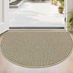 BEQHAUSE Dirt Trapper Door Mat 24" x 36" Half Circle Non-Slip Washable Doormats by BEQHAUSE