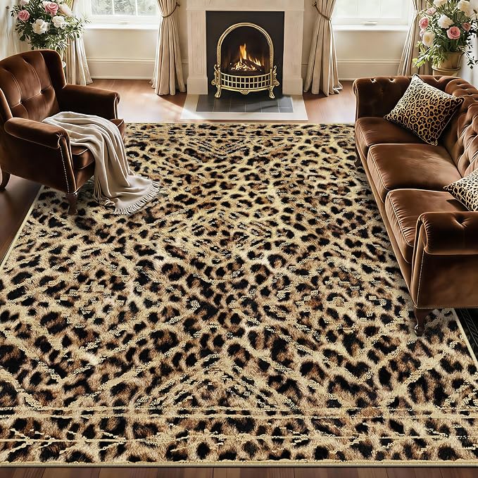 BESTSWEETIE Area Rug 8x10 Rug Machine Washable Non-Slip Low Pile Print Pattern - Image 7