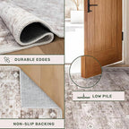 Washable Farmhouse Living Room Rug, 9x12 Area Rugs - Image 8