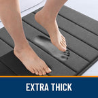 OLANLY Memory Foam Bath Mat 35x16, Super Soft Absorbent Bathroom Rugs, Quick Dry - Image 6