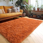 Amdrebio Burnt Orange Area Rugs - Image 4