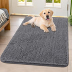Smiry Dog Door Mat for Muddy Paws 40x32, Absorbent Dirt Trapper, Non-Slip by Smiry