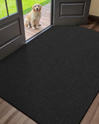 Color&Geometry Ultra Thin Indoor Door Mat 48"x72", Non Slip Rubber Backed Dirt by COLORG
