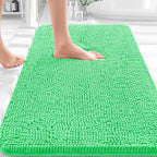 OLANLY Bathroom Rugs 30x20, Extra Soft Absorbent Chenille Bath Rugs, Rubber by OLANLY