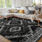 BESTSWEETIE Area Rug 10x12 Rug Machine Washable Non-Slip Low Pile Print Pattern - Image 2