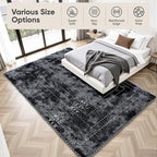 8x10 Area Rugs for Living Room Bedroom: Black Grey Soft Fluffy Shag Upgrade - Image 8