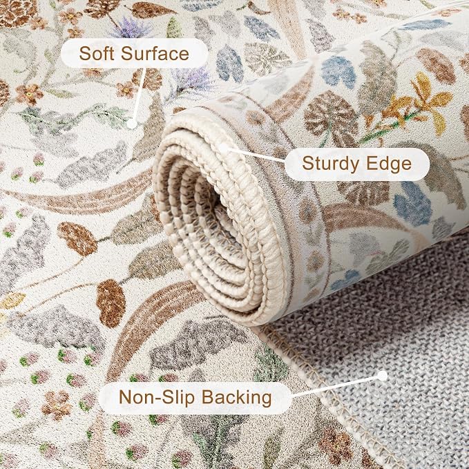 AMTOVO 2.7x8 Runner Rug for Hallway, Washable Non-Slip Long Kitchen Carpet - Image 5