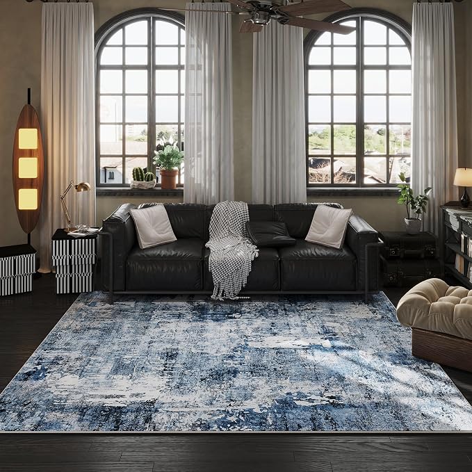 Rugcomf 8x10 Rug Washable Boho Rug Soft Large Area Rug Non-Slip Non-Shedding - Image 4